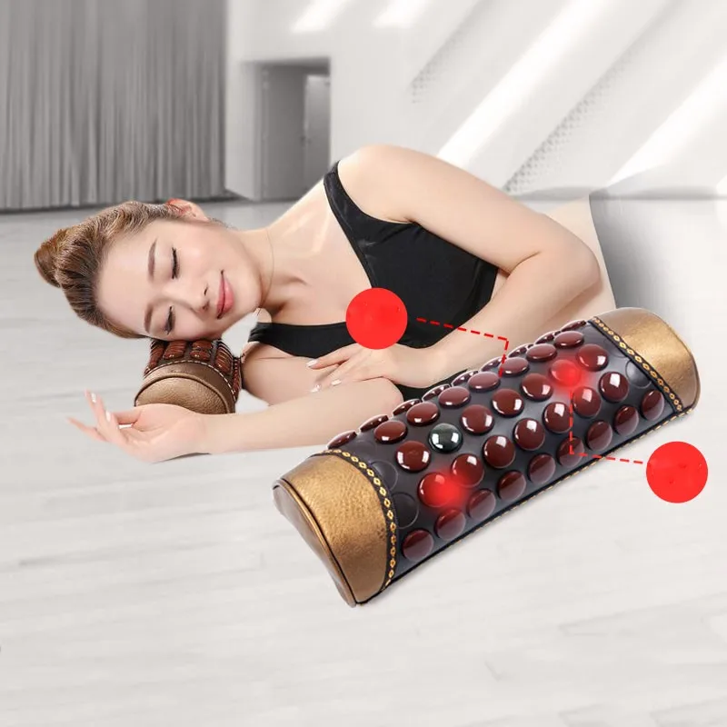 Jade germanium stone massage neck pillow improve the body's blood circulation of cervical vertebra of magnetic therapy and healt