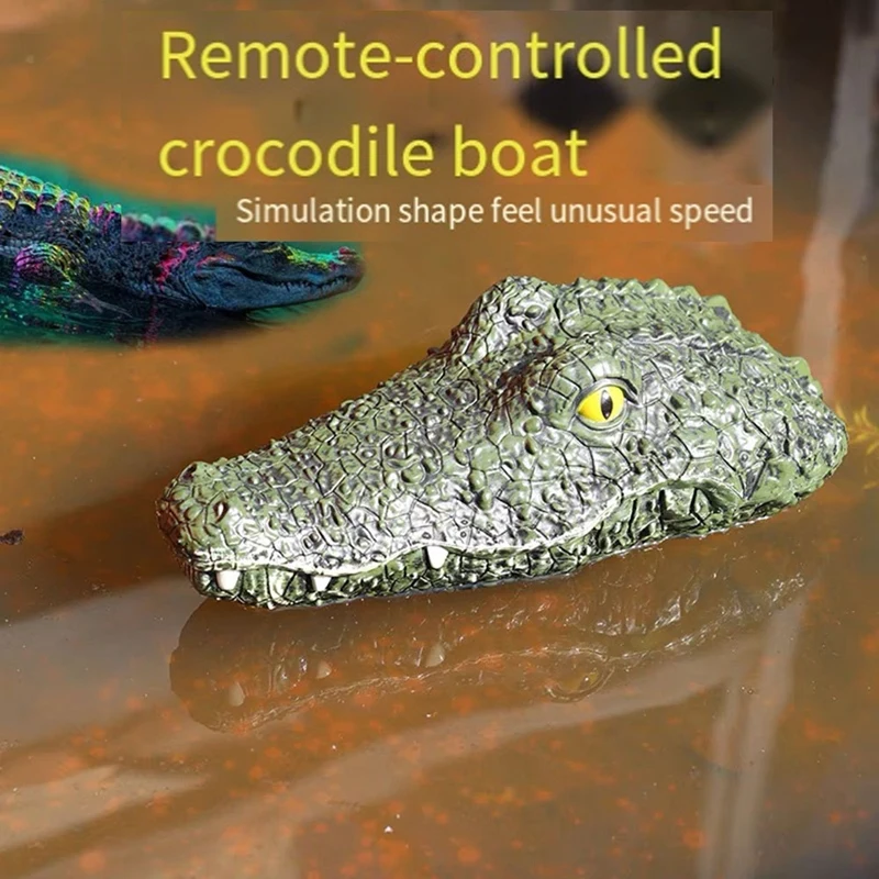 Remote Control Alligator Head Boat Set For Kids And Adults For Pools, Water Parks, Lakes And More Christmas Present,Toy Set Kit