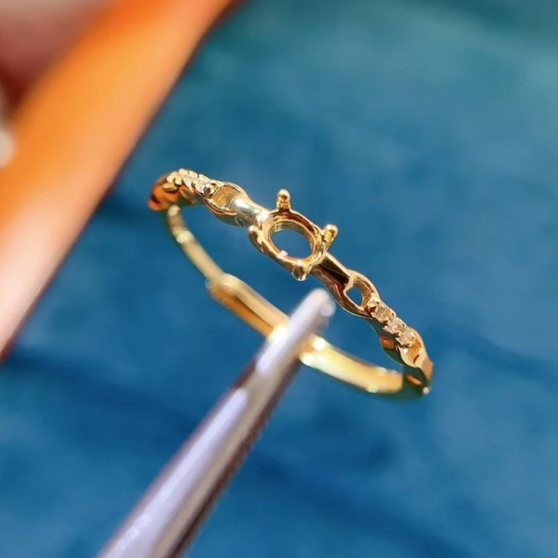 

3 мм * 4 мм оправа для колец с драгоценными камнями, оптовая цена, 18-каратное позолоченное тонкое кольцо из серебра 925 пробы для ювелирного магазина