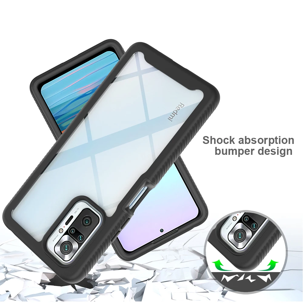 Hybrid TPU/PC Sky Case For Xiaomi Redmi Note 10 Pro Note10 Poco M5s Fundas Capa Two Layer Armor Shockproof Shell Phone Cover