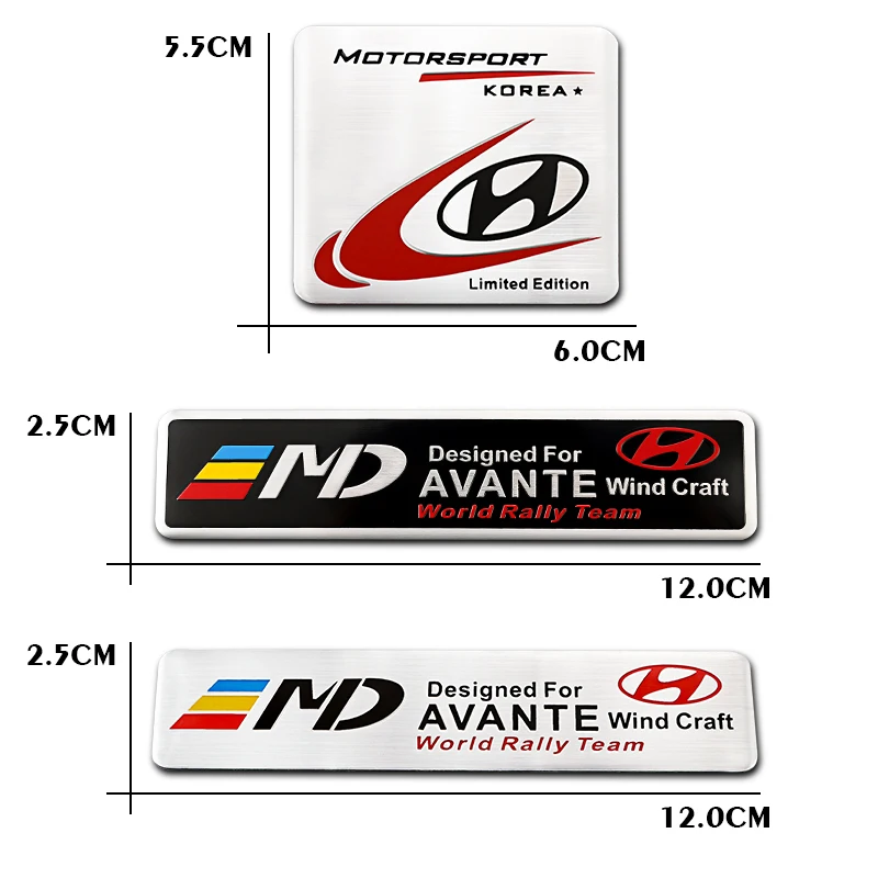 سيارة التصميم ملصق ثلاثية الأبعاد الألومنيوم الذيل شعار شارة الجسم ملصق مائي لشركة هيونداي جينيسيس N-LINE I10 I20 I30 I40 IX20 IX35 كونا جيتز
