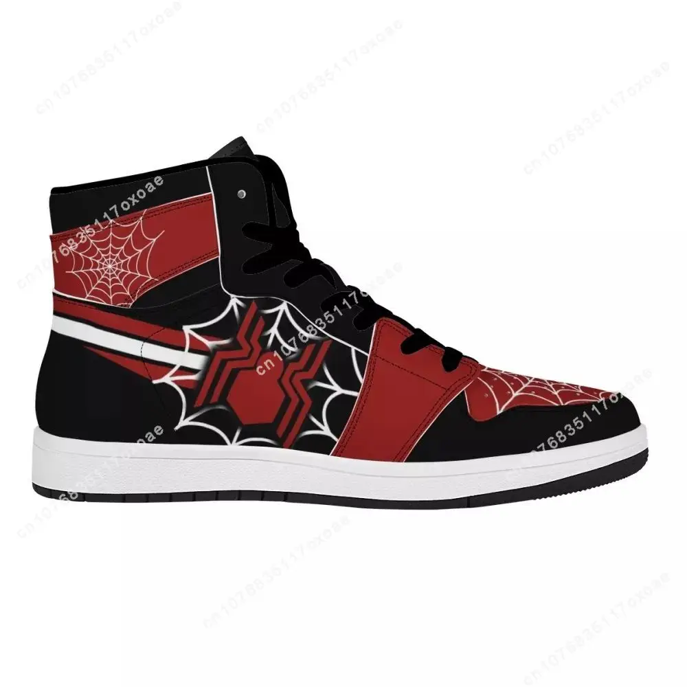 New High-top Basketball Shoes Men Outdoor Sneakers Spider Art Prints Wear Resistant Breathable Sport Shoes 2021