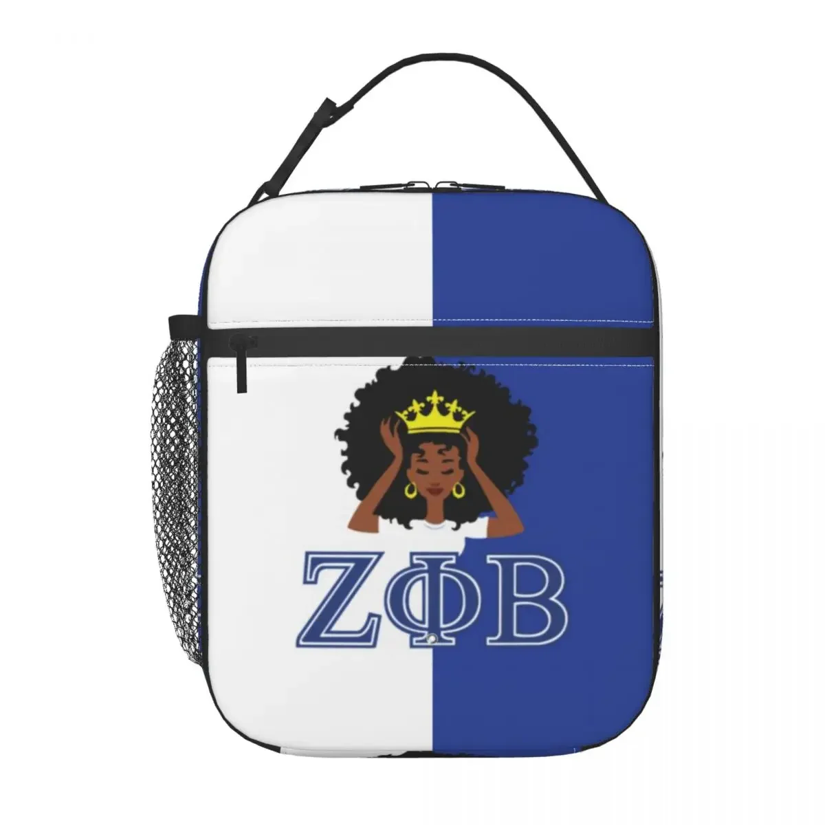 Zeta Phi Beta Sorority Insulated Lunch Bag for Women Leakproof ZOB Greek Letter 1920 Cooler Thermal Lunch Box Office Work School