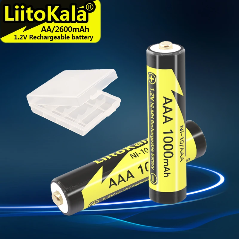 5-50 шт. LiitoKala Ni-10/AAA 1.2V 1000mAh AAA NI-MH акумуляторні батареї для бритви, ліхтарика, камери, попередньо заряджені NIMH батареї