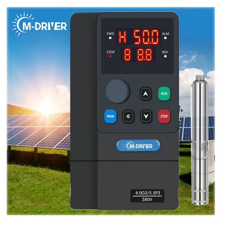 M-diver Solar Pump Drive 3 Phase 380v 4kw Solar Water Pumping Inverter for Farming