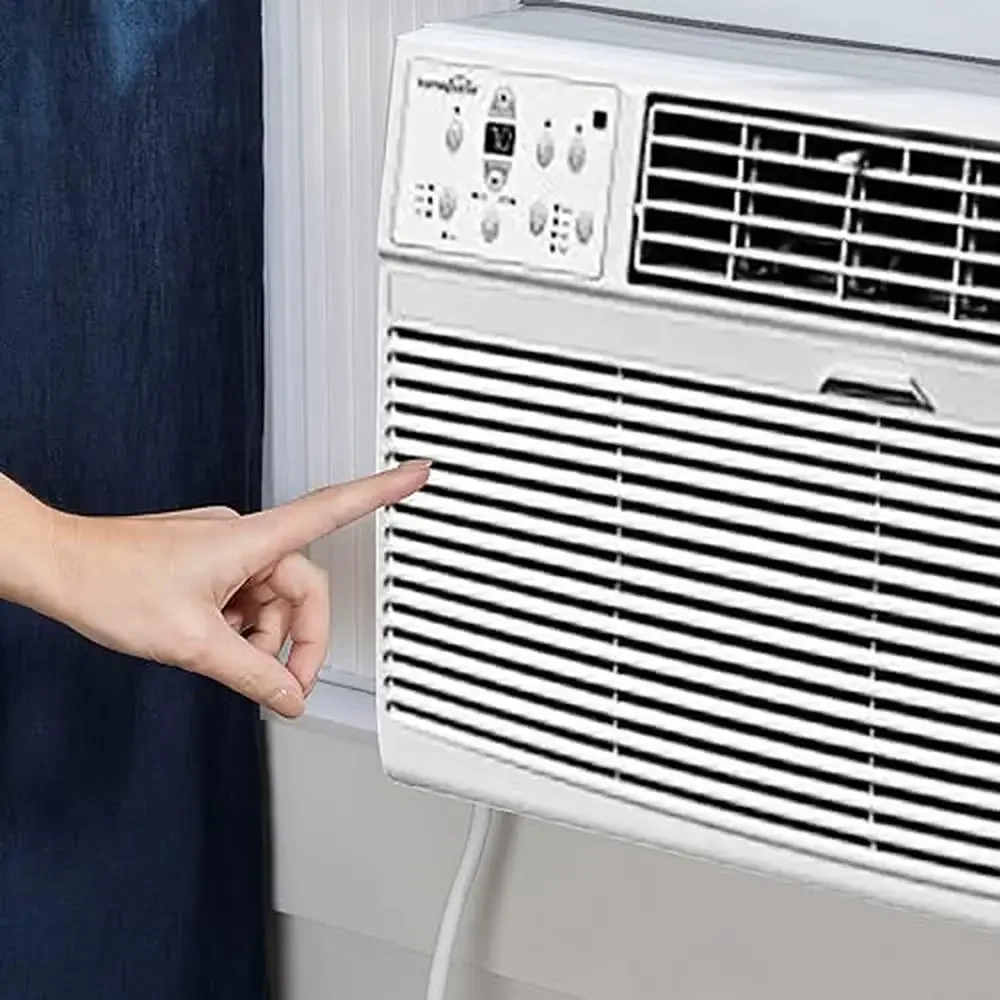 Kit di installazione pannello LED con telecomando per unità CA da finestra da 8000 BTU 300-350 piedi quadrati. Raffreddamento bianco