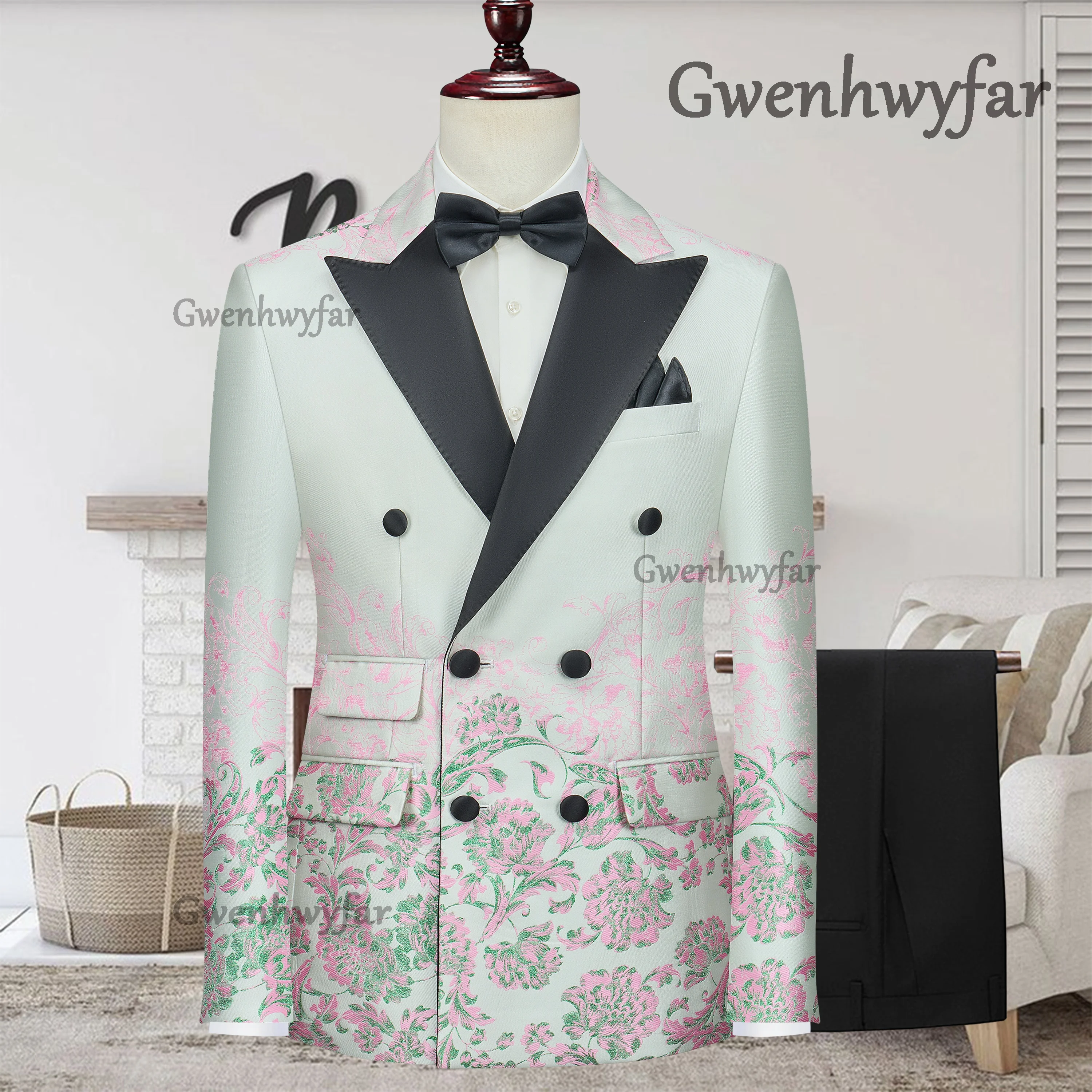 

Gwenhwyfar Costume Homme 3 Piece Men Suits 2025 Groom Tuxedo for Wedding Groomsman Summer Beach Male Suit (Jacket+Pants+Vest)