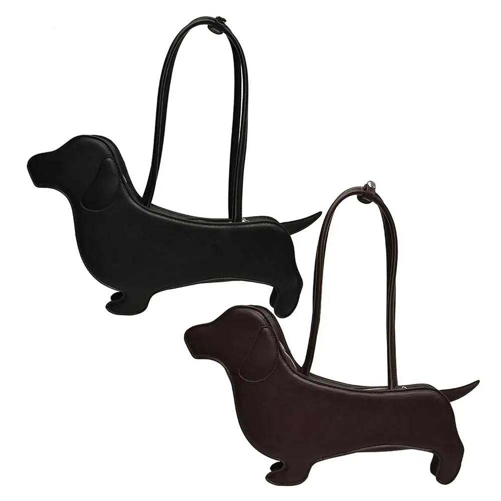 

Cartoon Dog Shaped Shoulder Bag PU Leather Purse Unique Novelty Clutch Bag Designer Evening Party Bag for Women Girls