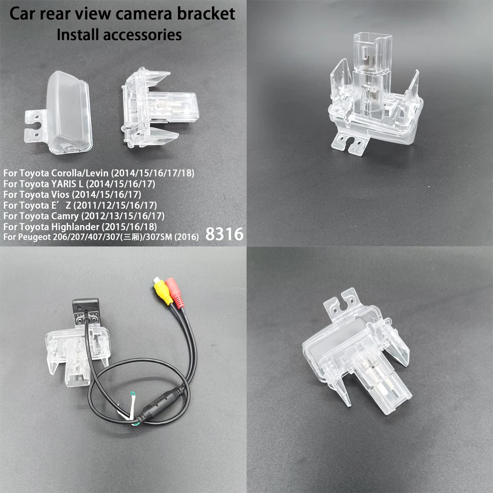 

AHD 1080P CVBS Car Rear View Camera For Toyota Corolla Levin YARIS L Vios E’Z Camry Highlander For Peugeot 206 207 407 307 SM