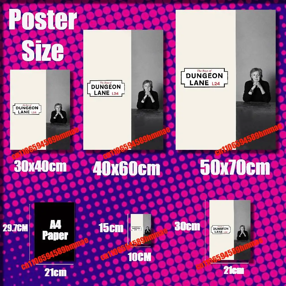 For The Boys of Dungeon Lane Poster Wall Murals Paper Self-adhesive For P-Paul Singer M-McCartney Sticker Playbill Cover