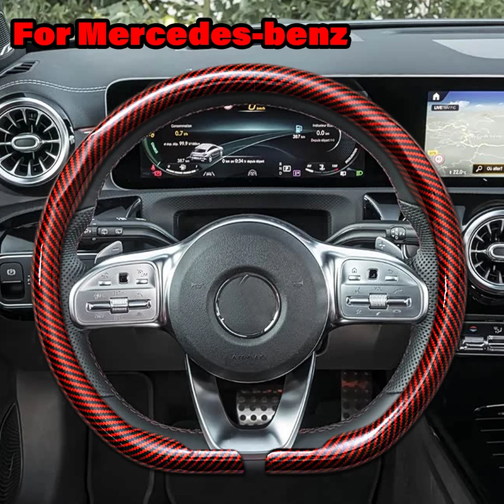 

For Mercedes Benz Steering Wheel Cover GLC 220d 300e W214 E350 X167 GLE W463 AMG W203 W205 W204 W211 W164 W212 W177 Accessories