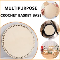 Crochet Basket Base Unfinished Blank Wood DIY Bag Storage Basket Carved Hand-Woven Frame Crafts Home Decor Wood Slices VIE LENTE
