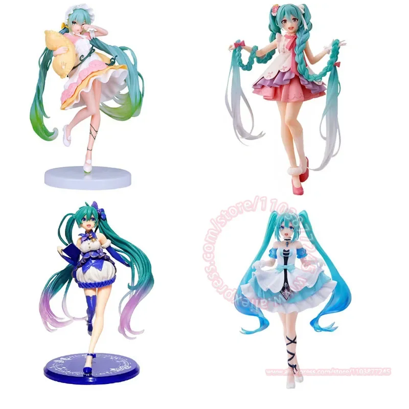 Hatsune Miku Model Speelgoed Trendy Ornamenten Auto Figuur Decoratie Anime Perifere Hand Verjaardagscadeau Kawaii Pop Leuke Vorm