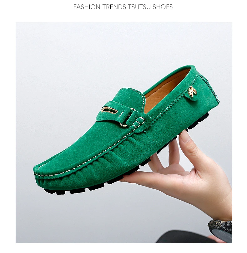 48 Extra-Large Size Matte Couple's Style Halloween Gift 2025 Autumn New Loafers British Style Slip-On Men's Driving Shoes Lightweight Non-Slip Casual Leather Shoes