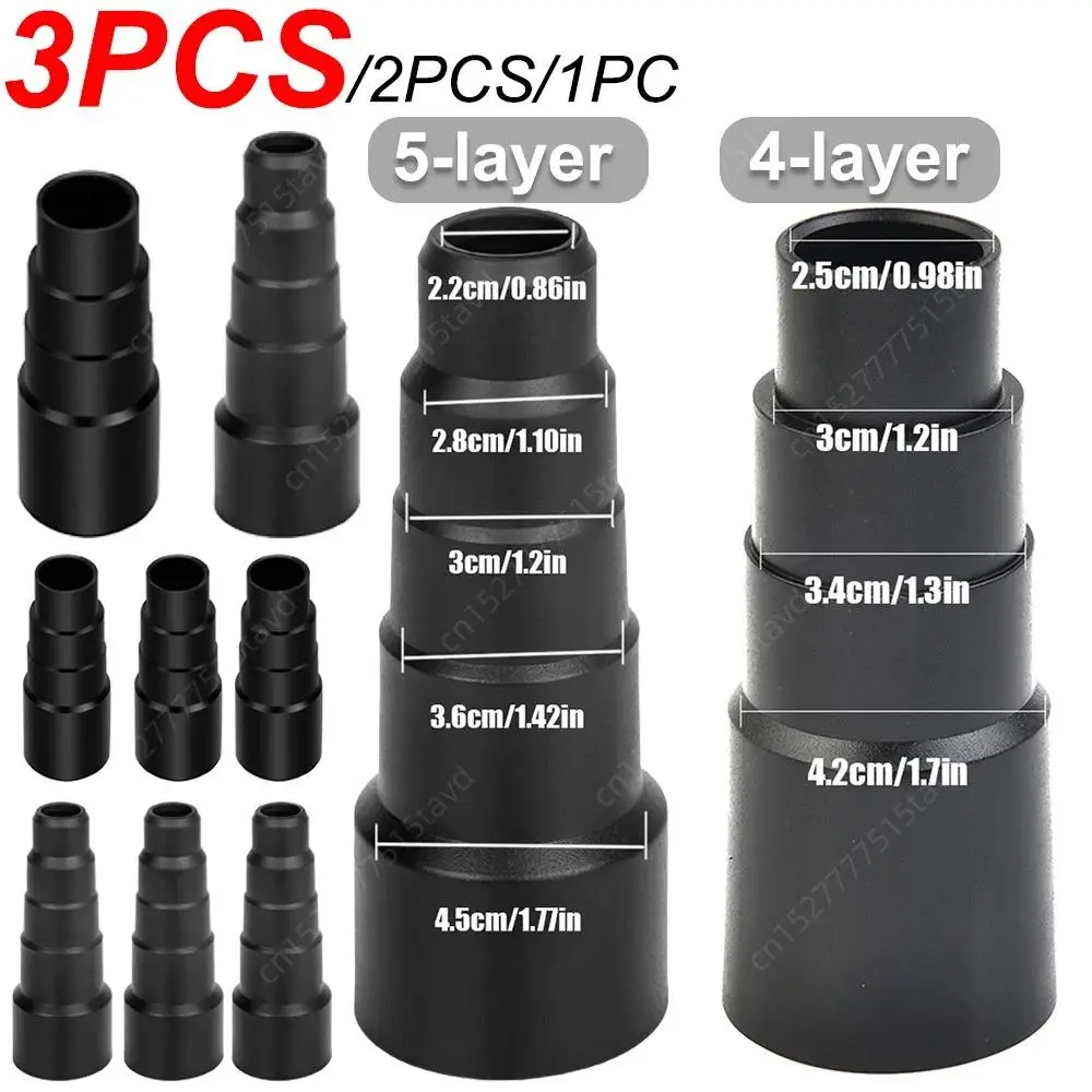 1-3pcs 22mm 28mm 30mm 36mm 45mm Connector Universal Vacuum Cleaner Hose Adapter Dust Collector 4-layer/5-layer Connection