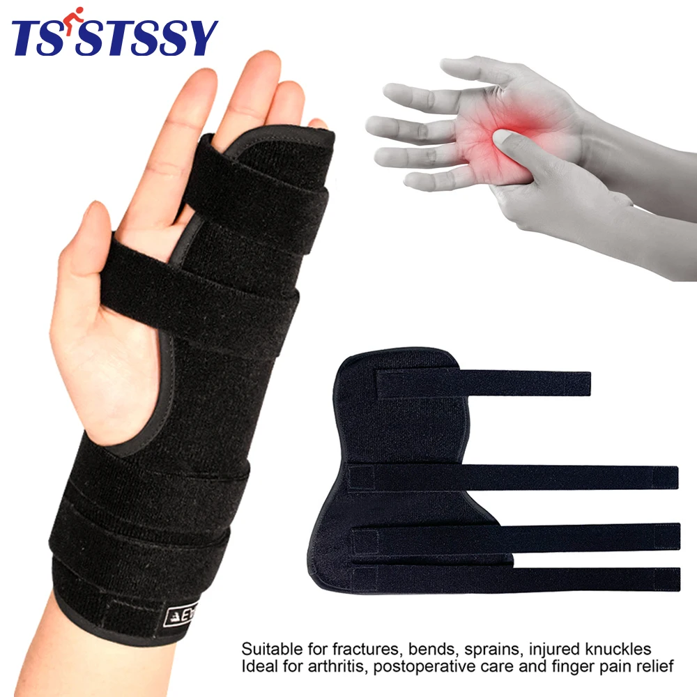 1PC Adjustable Hand Brace Straightener Finger Splint Support Pinky, Ring for Trigger Finger, Injury, Fracture, Broken,Tendonitis