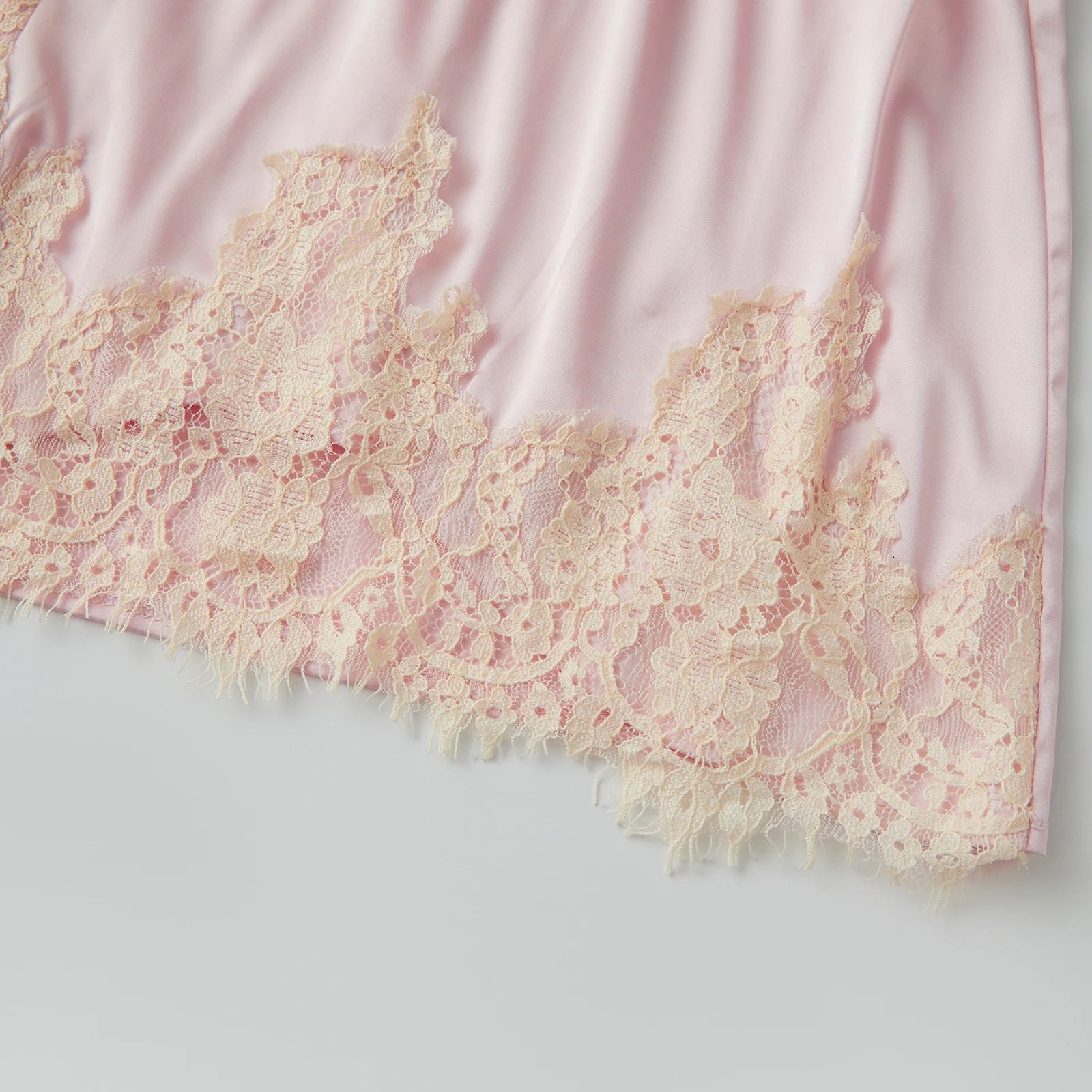 المرأة الصلبة اللون البسيطة الصيف الدانتيل الساتان السراويل الدانتيل تقليم عارضة السراويل لارتداء الشاطئ اليومي #5