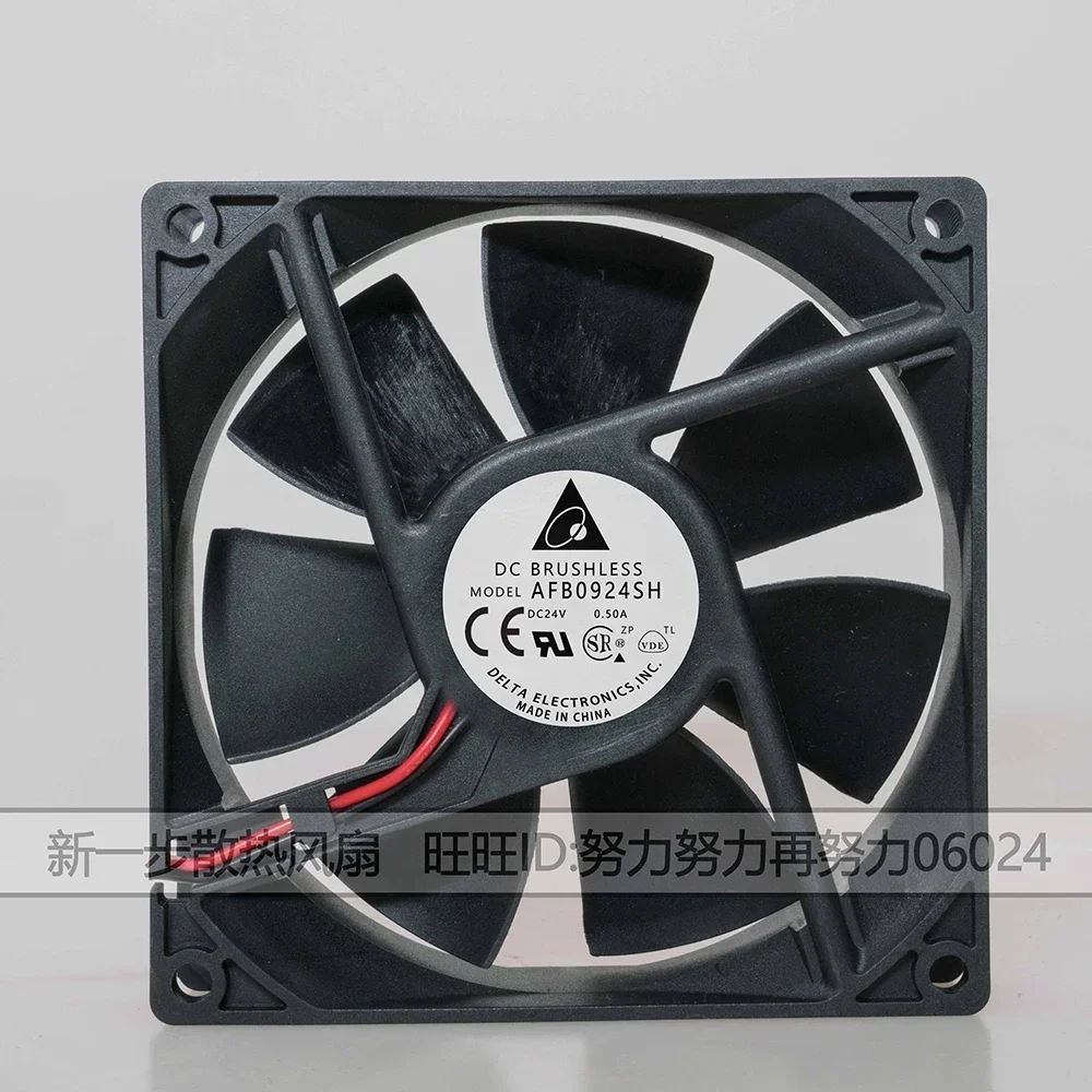 Baru untuk Delta AFB0924SH DC24V 0,50A 90X90X25Mm Dua Kabel Server Inverter Axi