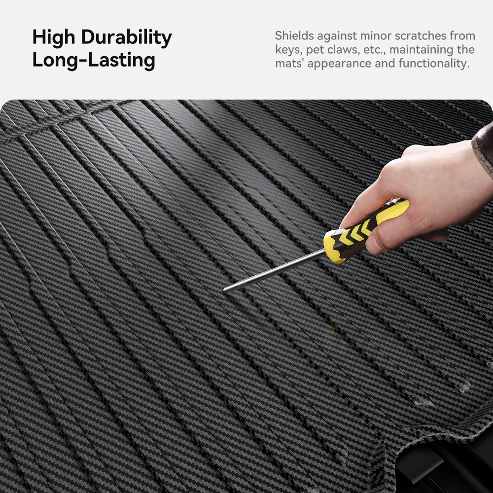 YZ Do Nowego Tesla Model Y Juniper 2025 Dywaniki Samochodowe TPE Włókno Węglowe Wszystkie Pogody Maty do Bagażnika Wykładziny Podłogowe Maty na Oparcie Akcesoria