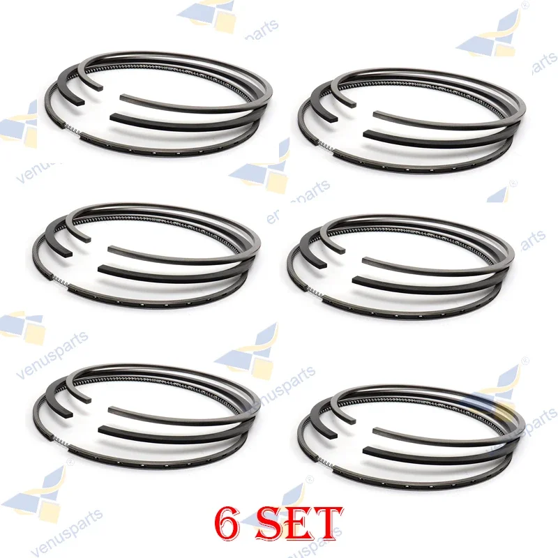 D1146 DE08TIS Piston Ring 6-cylinder For Daewoo DE08T DE08TI DE08 65.02503-8146 111*3.3K+3+4 Overhaul Rebuild Kit Engine Parts