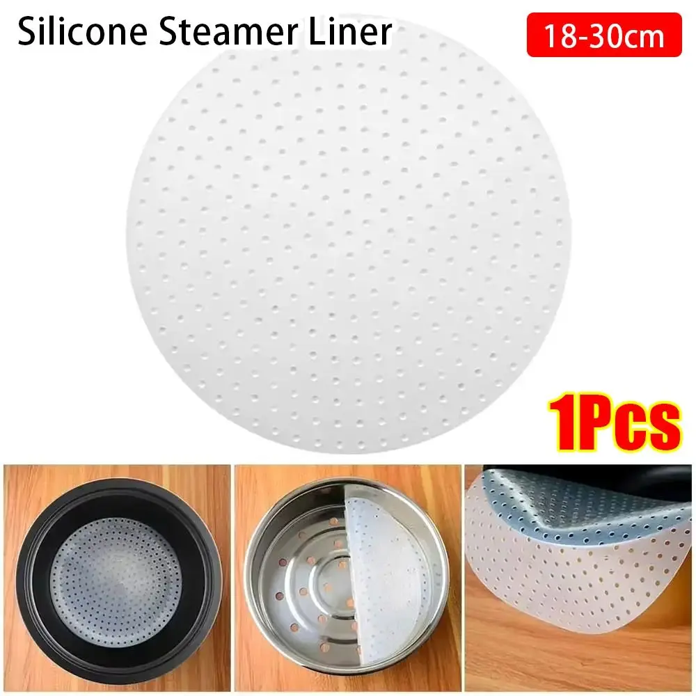 1Pcs Rice Cooking Silicone Steamer Liners Cooking Tools Anti-scorch Rice Cooker Silicone Mat Kitchen 18-30cm Non-stick Pad