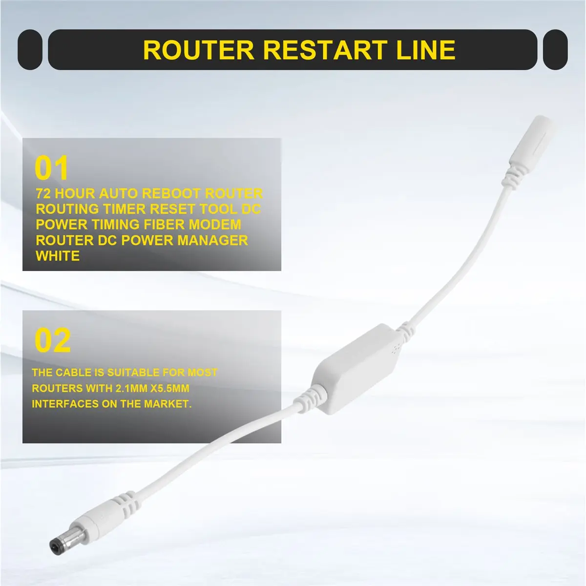 High-quality PC accessories in Stock 72 Hour Auto Reboot Router Routing Timer Reset Tool DC Power White