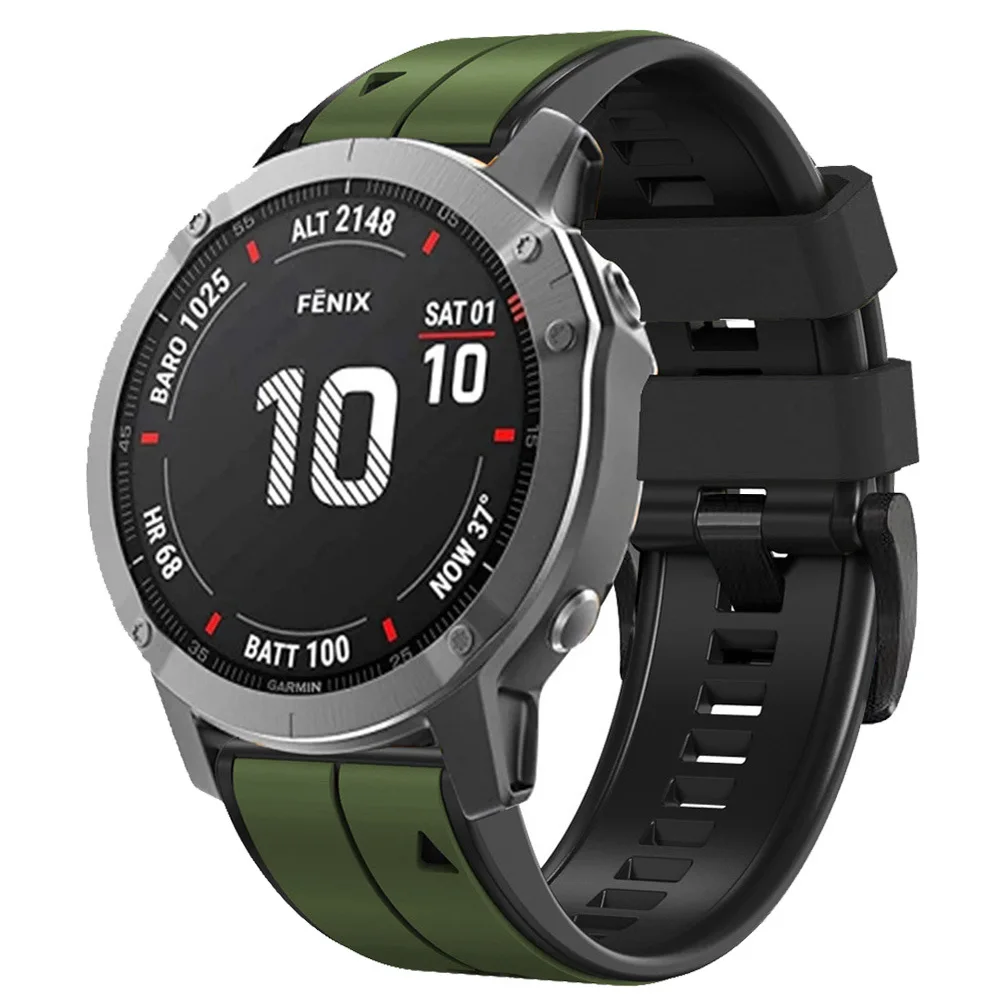 สําหรับ Garmin Fenix 6 6X Pro Sapphire GPS 7 7X5 5X Plus สายคล้องคอซิลิโคนสร้อยข้อมือสําหรับ Garmin Approach S60