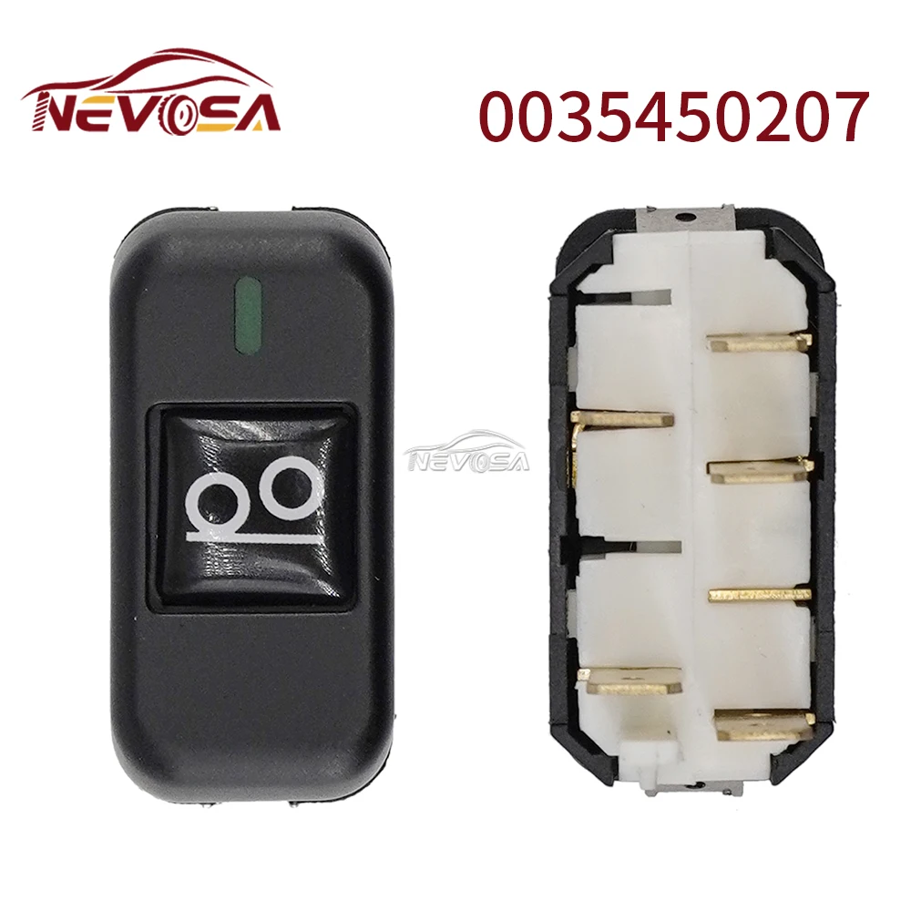 

NEVOSA 0035450207 Window Control Switch Regulator Button For Mercedes Benz 5Pins Sigle Button Car Parts Accessories