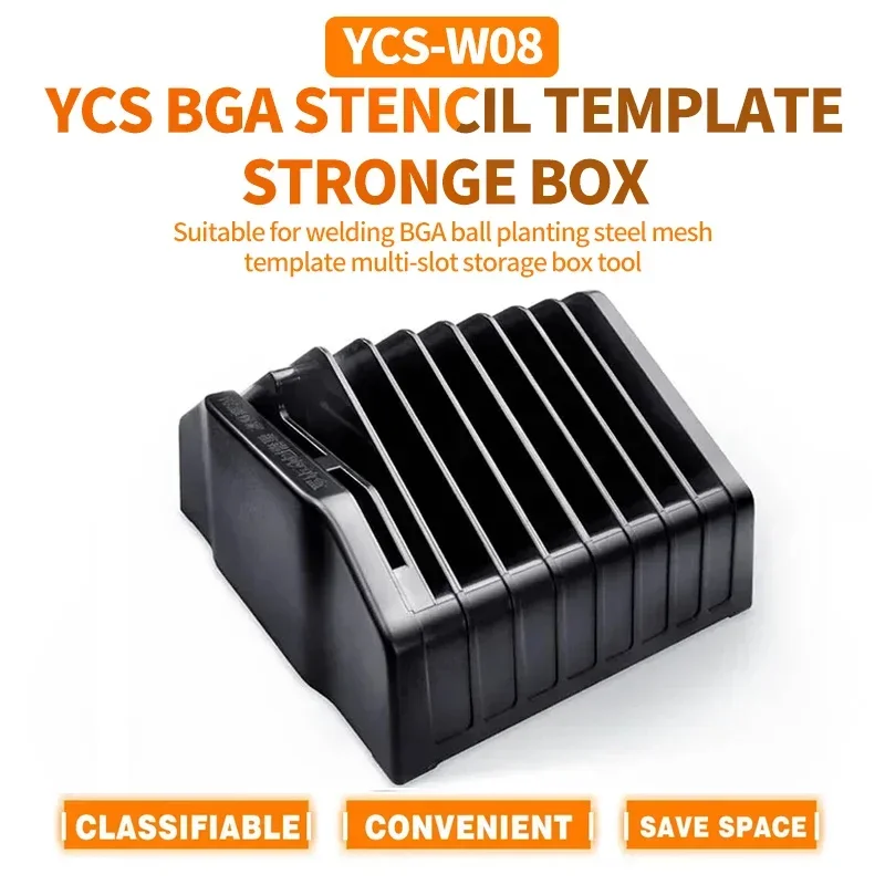 YCS-W08 Mobile Motherboard Chip Repair Template Storage Box for Convenient and Quick Access Tin Mesh Plastic Storage Box