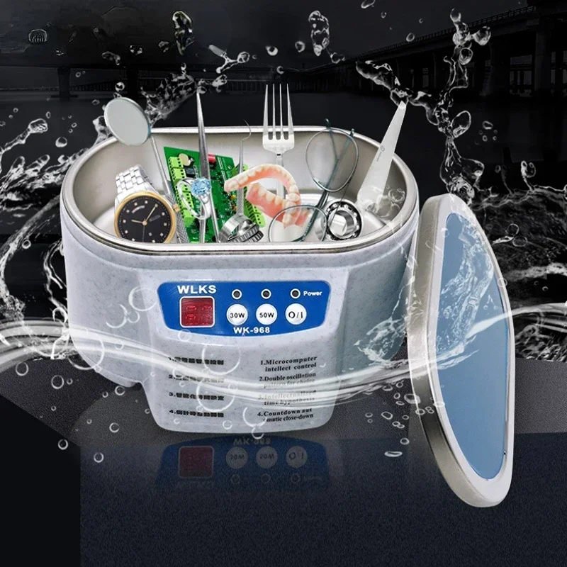 30/50W Ultrasonic Cleaner Sonicator Bath 40Khz Degas สําหรับบ้านนาฬิกาคอนแทคเลนส์แว่นตาทําความสะอาดเครื่องฟันแต่งหน้ามีดโกน