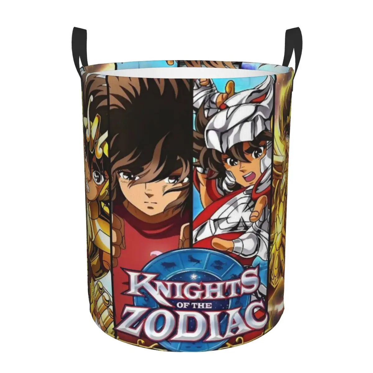 Cesto para la ropa sucia de Saint Seiya Knights Of The Zodiac, cesta de almacenamiento grande, organizador de ropa para hombres y mujeres, Anime, Manga, dibujos animados