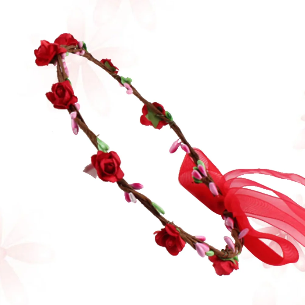 

Декорированная розами повязка на голову для девочек, детская повязка для волос с цветочным узором из мягкой ткани, идеально подходит для простых нарядов и вечеринок.