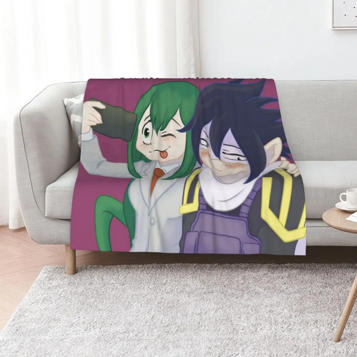 

Froppy + Suneater Selfie Throw Blanket Thermals For Travel Retros Warm Weighted Blankets