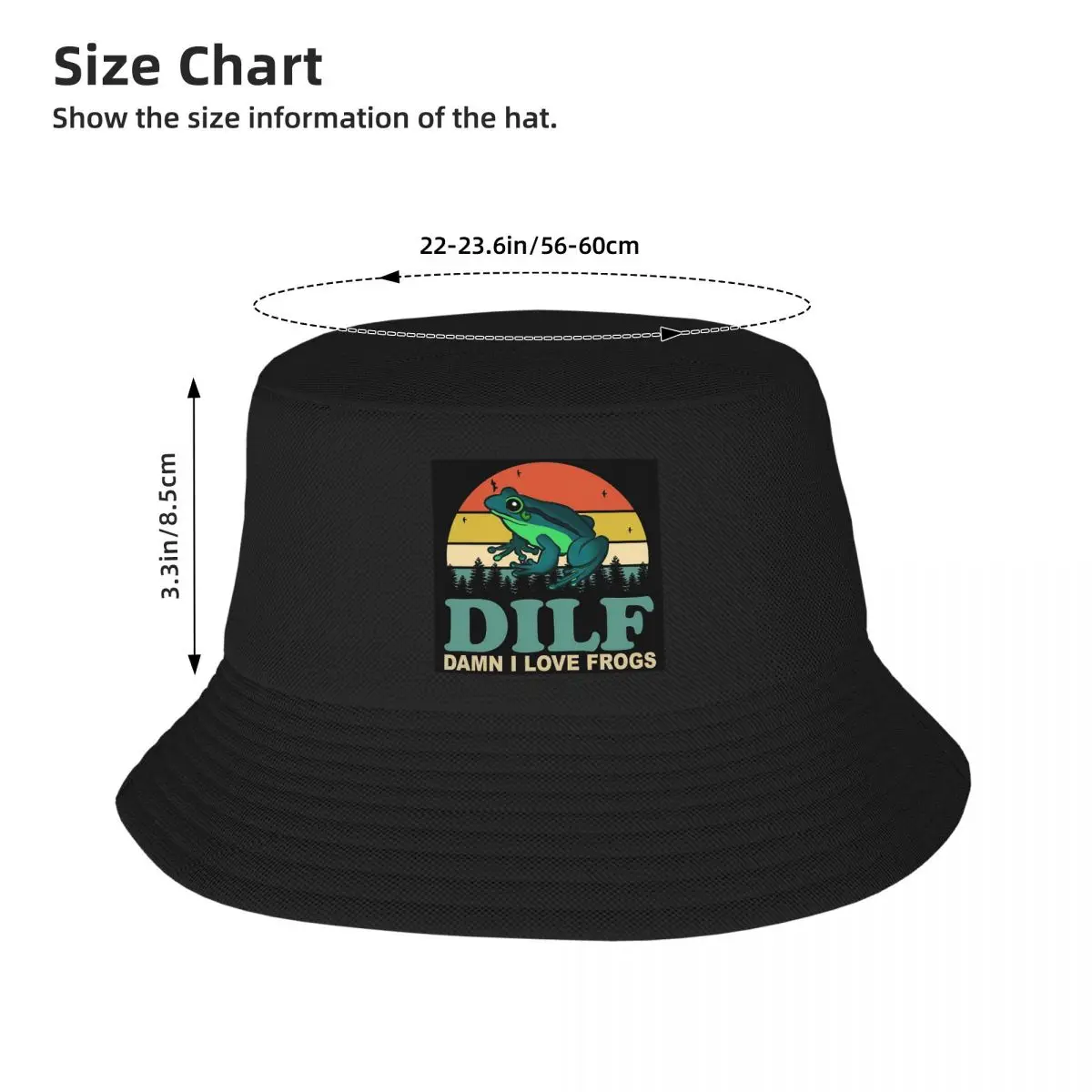 DILF Damn I Love Frogs Bucket Hats Panama For Man Woman Bob Hats Autumn Fisherman Hats Summer Beach Fishing Unisex Caps