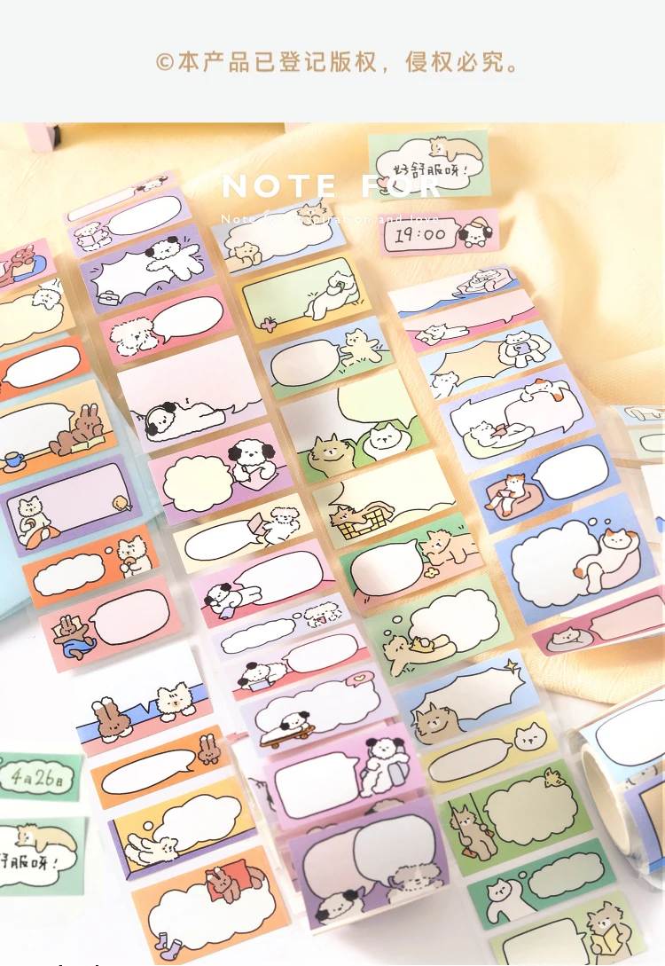 50mmx3m Niedliches Cartoon-Stanzmuster Washi-Tape Kawaii Dekoratives Klebeband Scrapbook-Aufkleber Handgemachtes Masking Tape für Schreibwaren – Detail 1