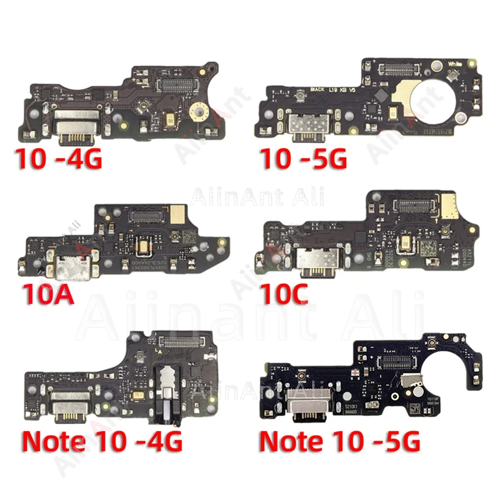 AiinAnt-Cable flexible de carga para Xiaomi Redmi Note 10, 10X, 10s Pro, 5G, piezas de teléfono