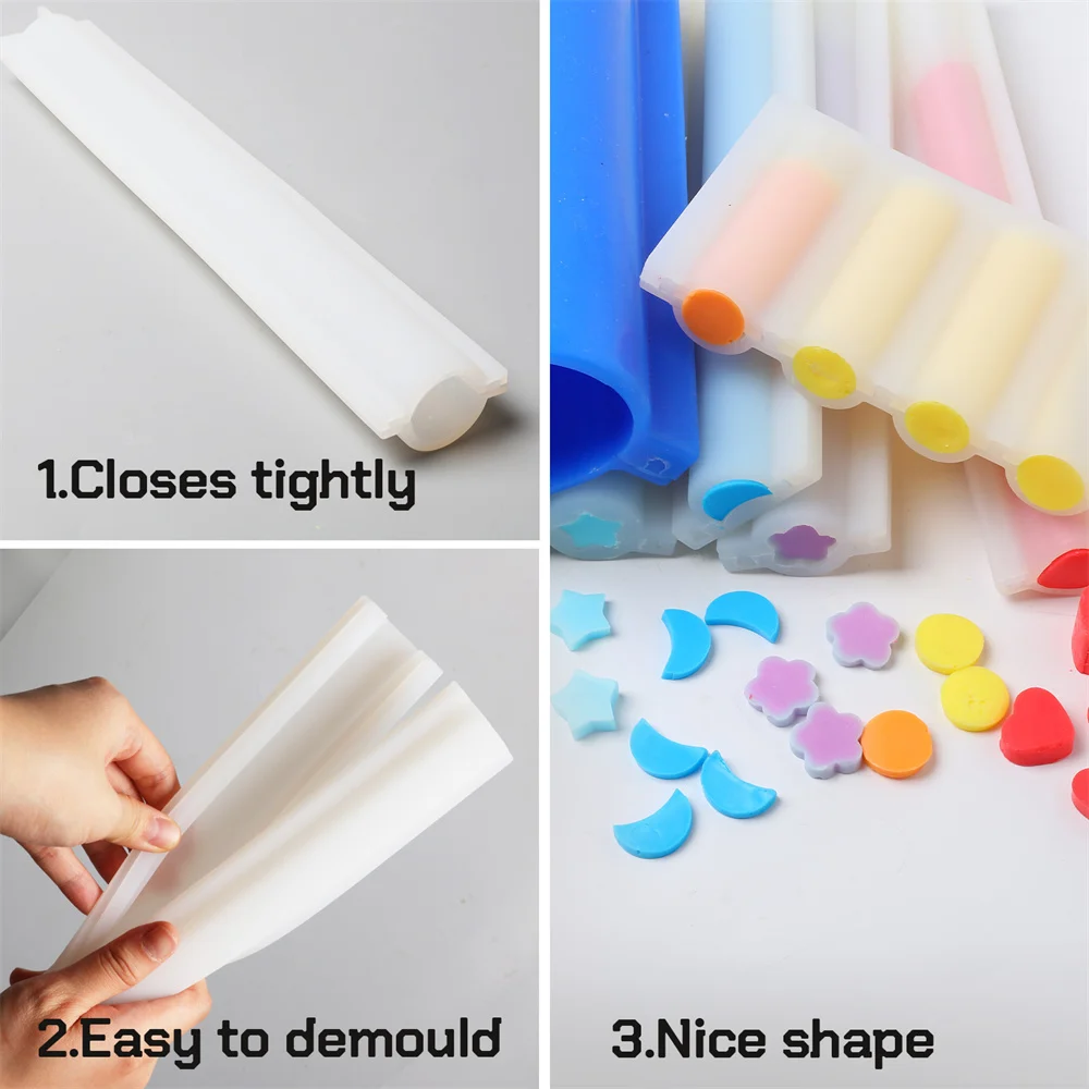 Various Shape Silicone Column Mold DIY Embed Soap Mold Handmade Tube Cake Candle Making Supplies