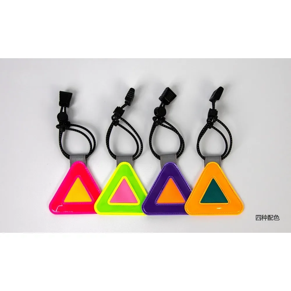Sichtbarkeit bei Nachtfahrten Sicherheitswarn-Dreieck-Anhänger Multifunktionales Elastisches Reflektierendes Fahrrad-Dreieck-Schild Fahrradsattel – Detail 14