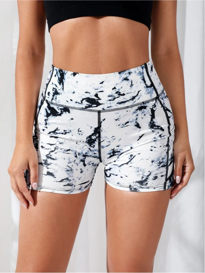 High-Waist Fitness Yoga Shorts Women's Sportswear Butt-Lifting High-Elasticity Moisture-Wicking Breathable for Gym Yoga image 4