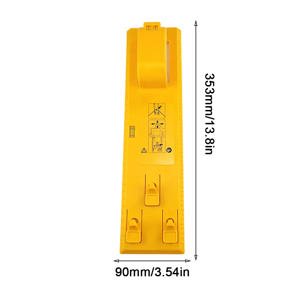 ABS 제작 레벨 눈금자, 목공 프로젝트용 그림 행잉 레벨 옐로우, 충격 방지 투명 체중계