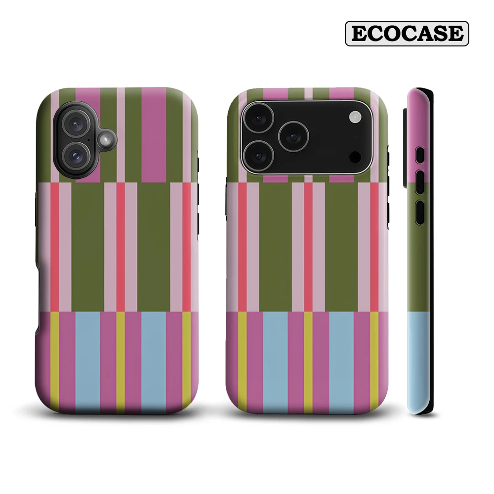 Bunte geometrische Streifen IPhone 17 Must-Haves Handyhülle für IPhone 17 16 15 14 13 12 11 Pro Max Plus Doppelschichtige Rückseite