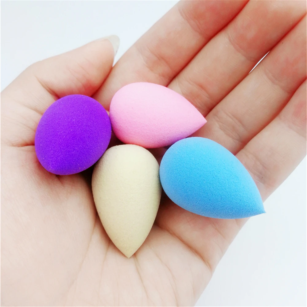 Conjunto de mini esponjas de maquiagem, 6 peças, esponjas de beleza multicoloridas para base, corretivo e pó, ferramentas de mistura macia para mulheres