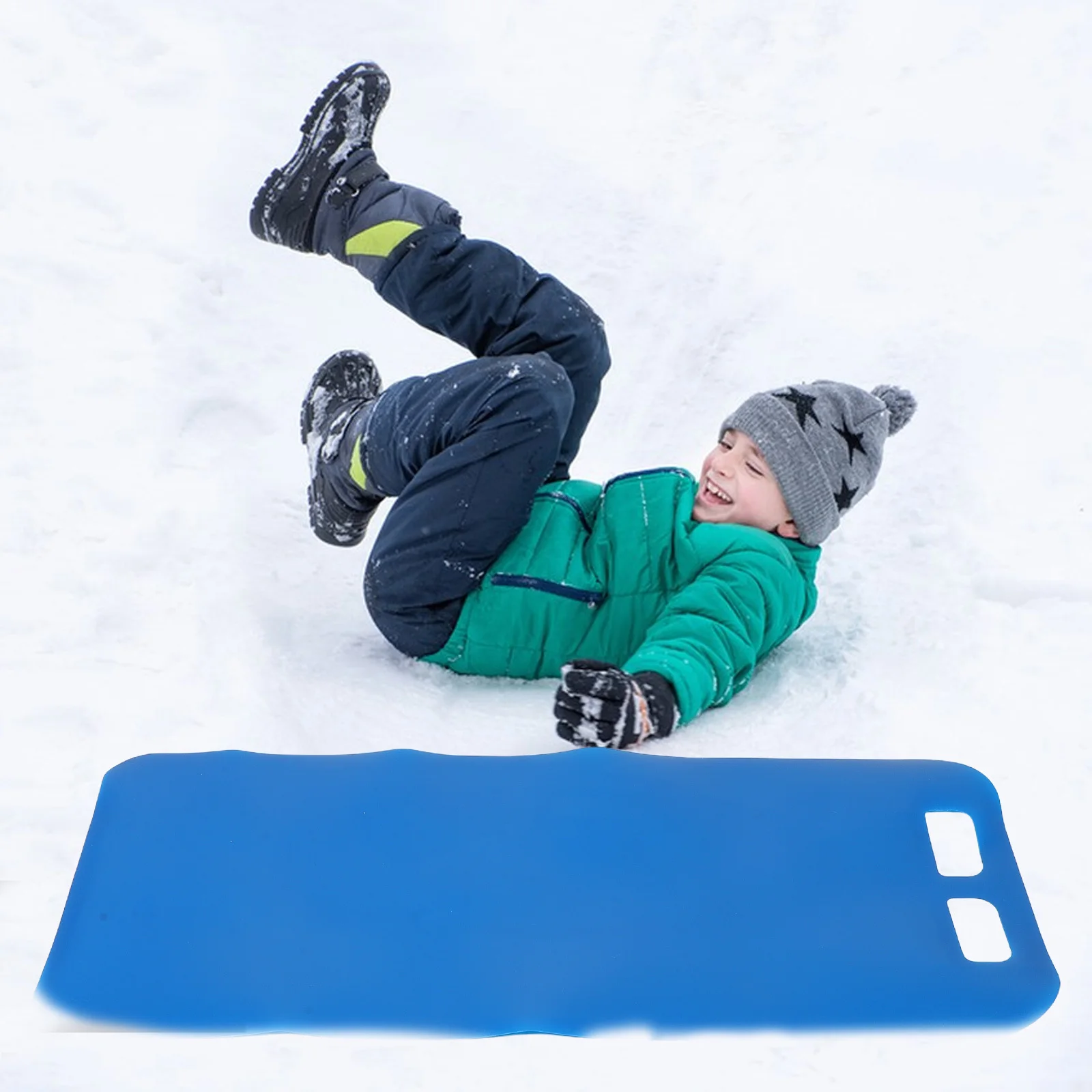 

Simple Snow Sled Mat Lightweight Plastic Roll Up Snow Board for Yard Grass Sliding Outdoor Yard Sled Mat
