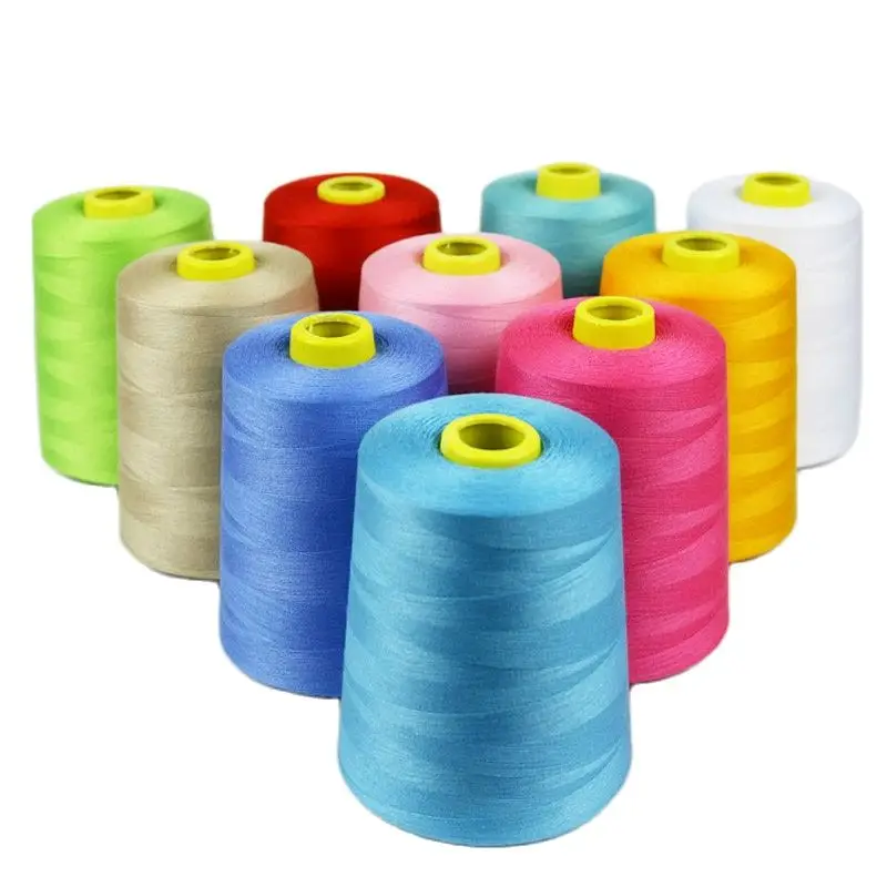 402 Sewing thread 8000 yards polyester black and white thread household high speed flat bed sewing machine thread large roll