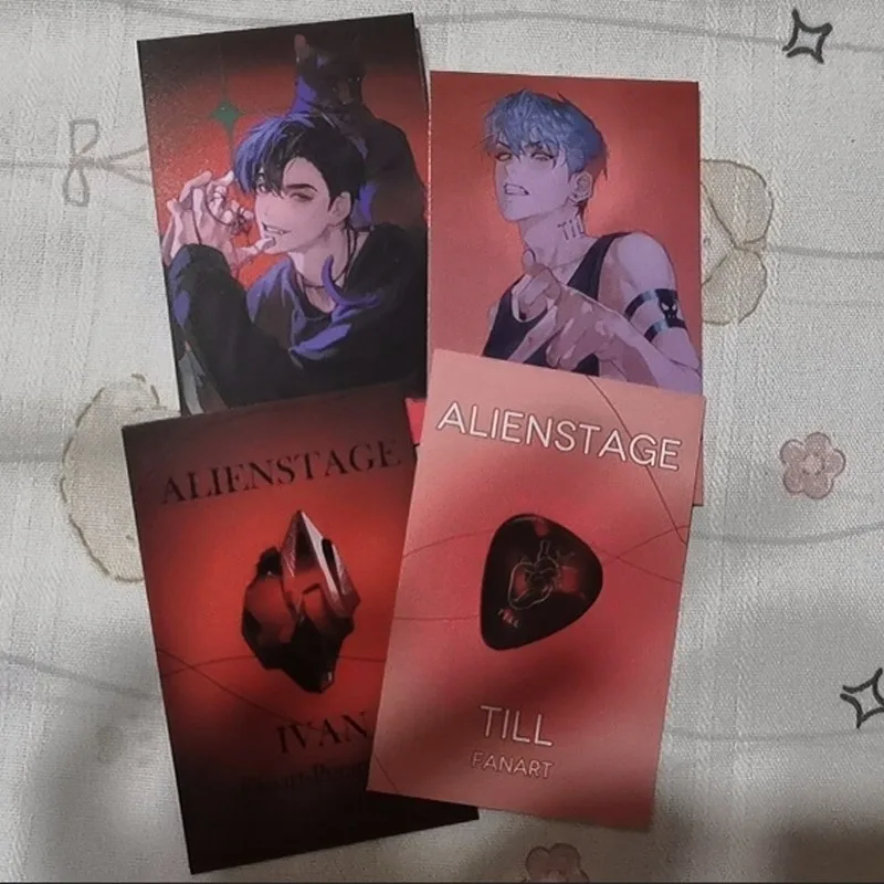 4Pcs/Set Fanart Pvrargyritc Alien Stage TV Anime Card Ivan Till Cosplay Rounded Corners LOMO Card Postcard Christmas Gift