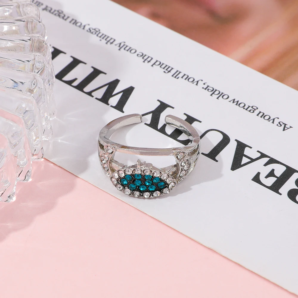 1 قطعة ليلو وستيتش خاتم الكرتون الموضة لطيف غرزة مجوهرات اكسسوارات لمحبي صديق هدية البطانة الزركون الدائري