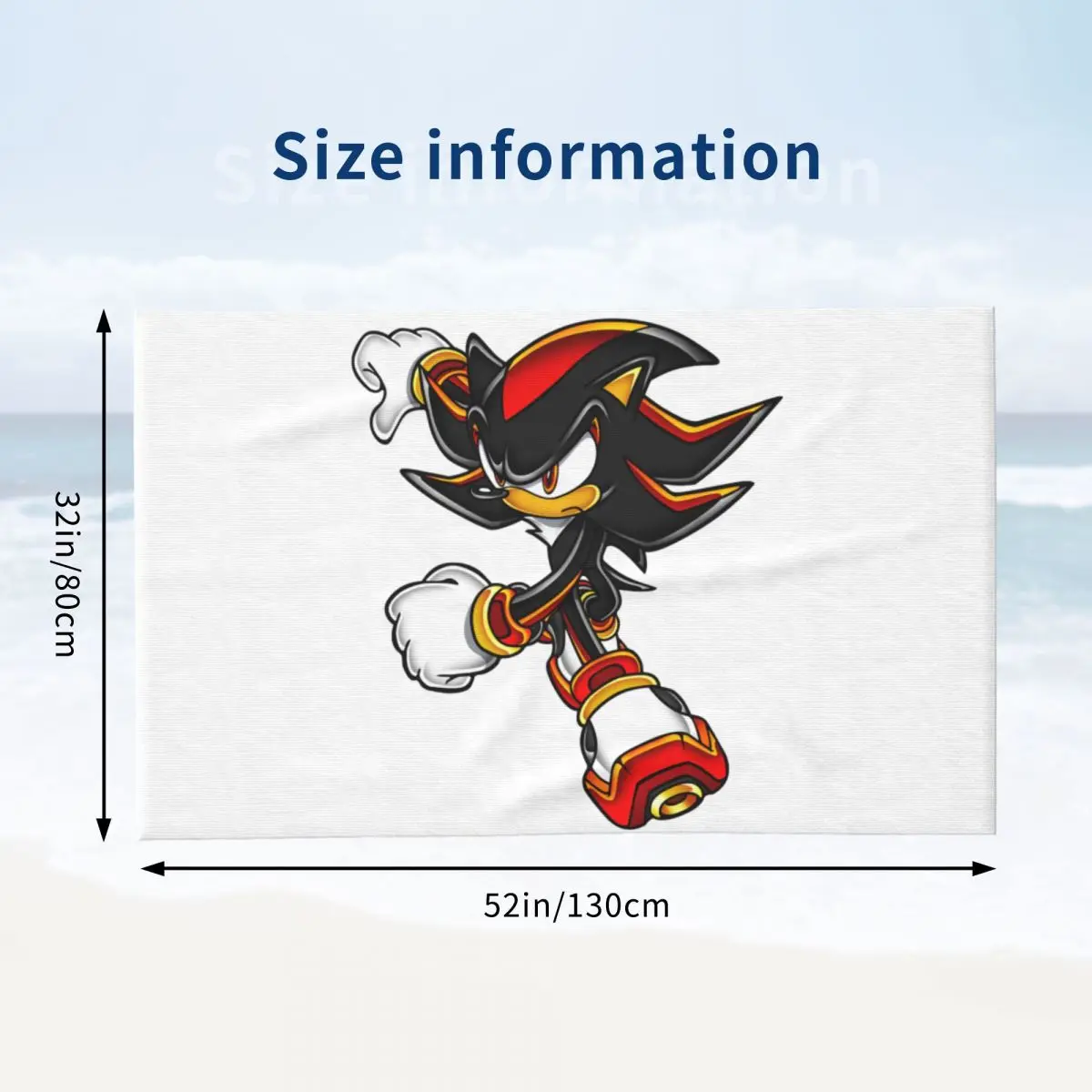 Customized S-Sonics The Hedgehog Shadow Quick Drying Microfiber Bath Beach Towel Soft Linen Cartoon Game Sauna Bathroom Towels