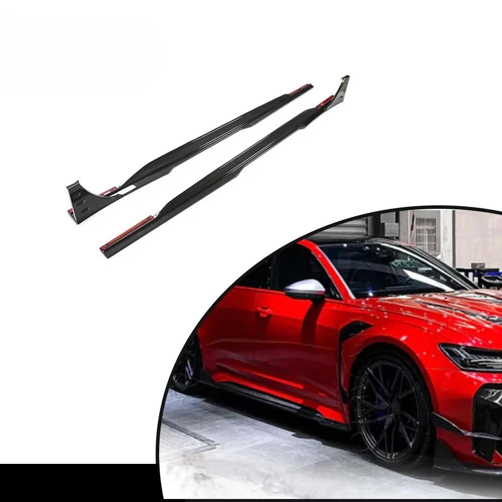 Aero body kit Dry Carbon Fiber Side skirt Extension Splitter