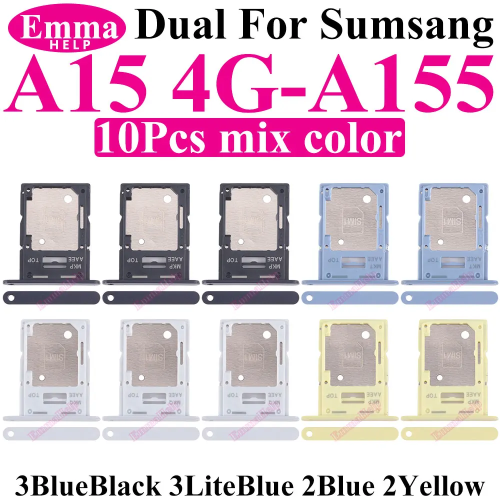 10Pcs SIM Card Tray For Samsung Galaxy A06 A16 A26 A36 A56 A05 A15 A25 A35 A55 A07 A17 SIM Chip Holder Slot Adapter Repair Parts image 3