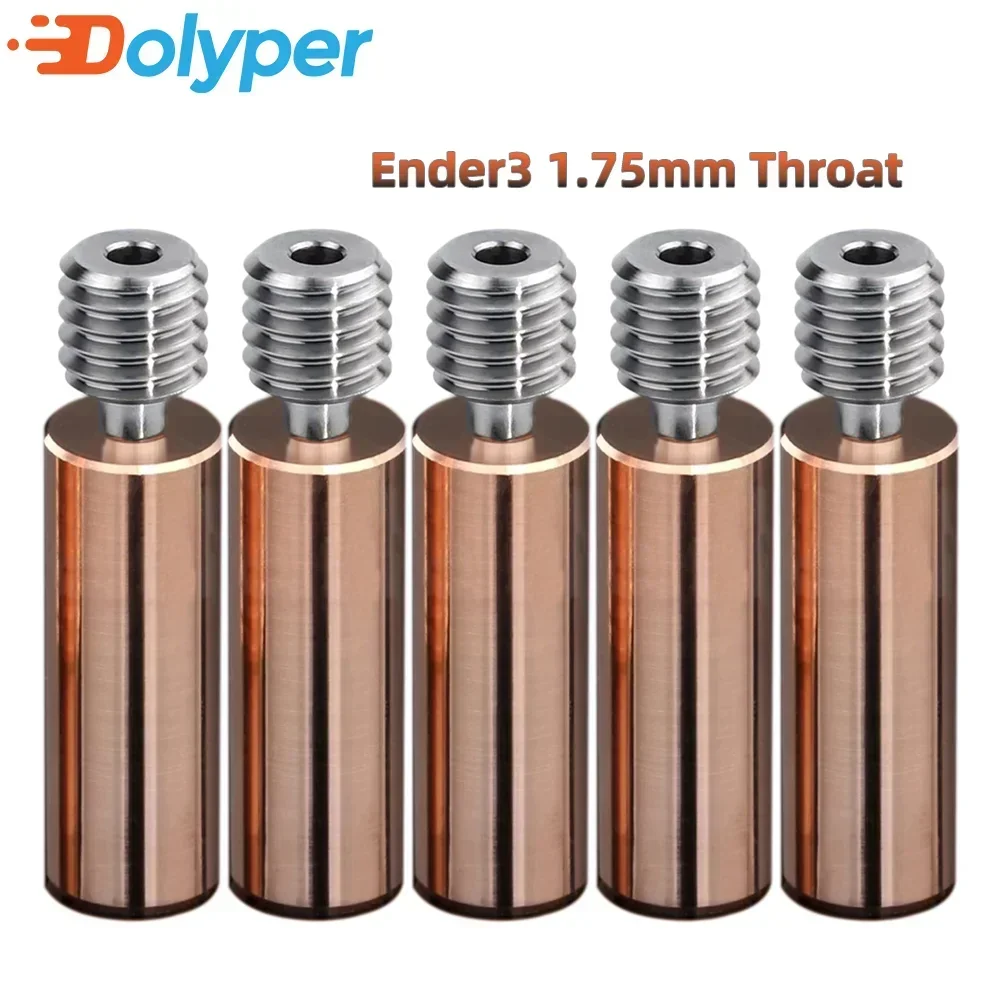 1-5pcs Ender3 CR10 Bi-Metal Heatbreak Throat, Upgrade Smooth BiMetal Titanium + Copper Heatbreak for CR10 Ender 3 V2 PRO Ender 5